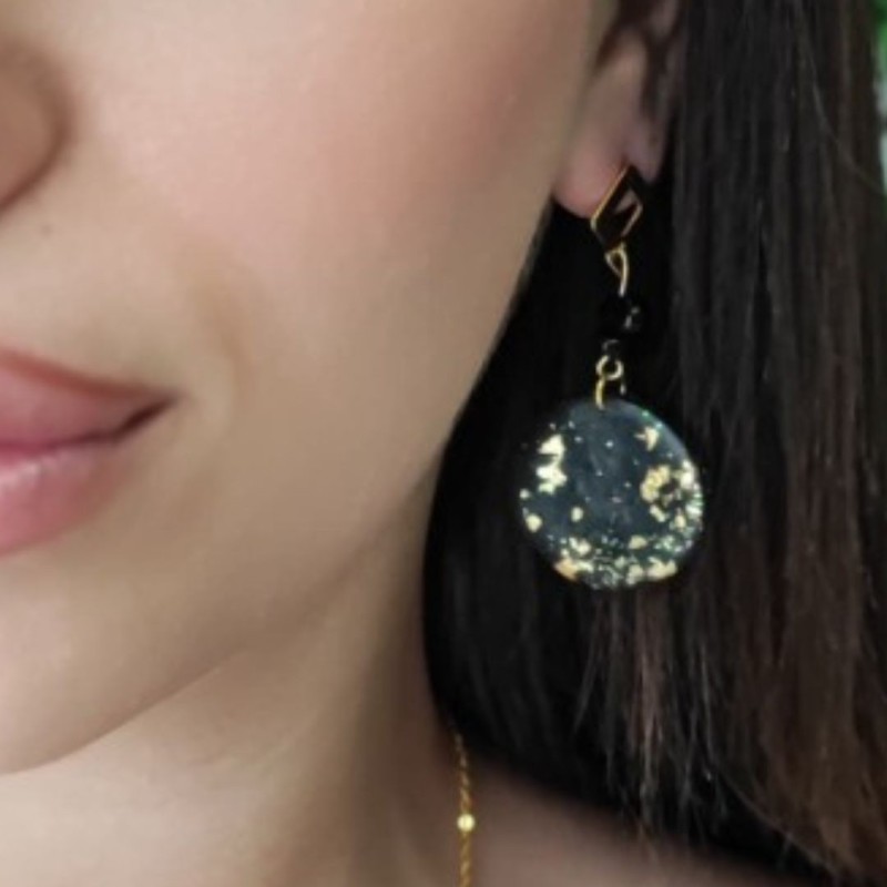 Moon calcedonio, orecchini