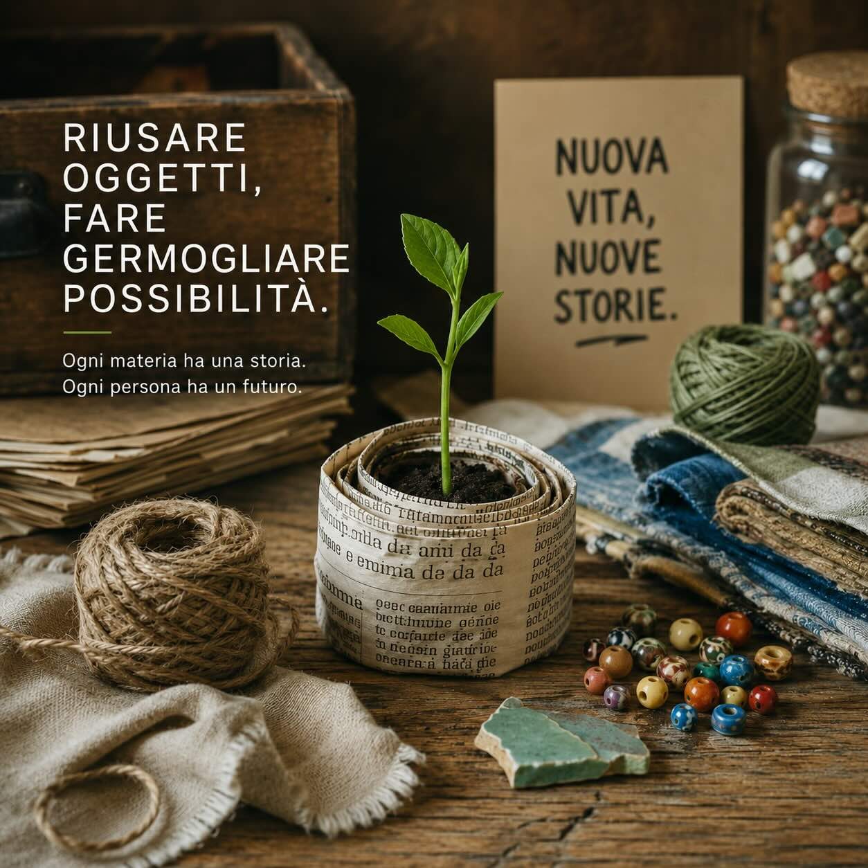 La cultura del riuso: dare nuova vita ai materiali e far germogliare persone, talenti e oggetti autentici